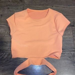 Five Dancewear peach wrap top -size PA
